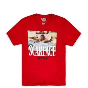 New Reason X Scarface Tony Montana 80's T-Shirt Shirt Red Men's Size XLARGE